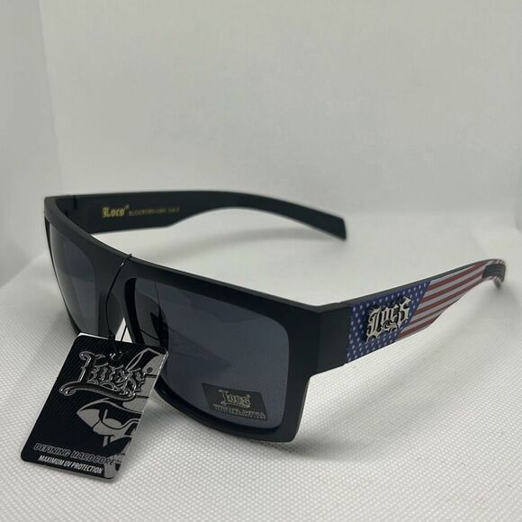 Locs Mens USA Patriotic Hardcore Sunglasses - Picture 1 of 3